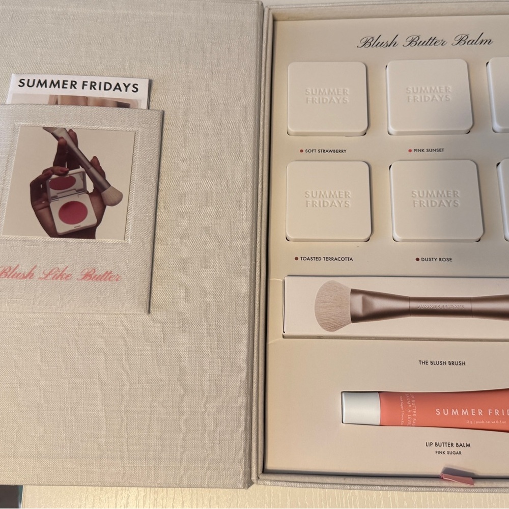SOLD!!! Summer Fridays Blush Butter Balm Gift and Book Set